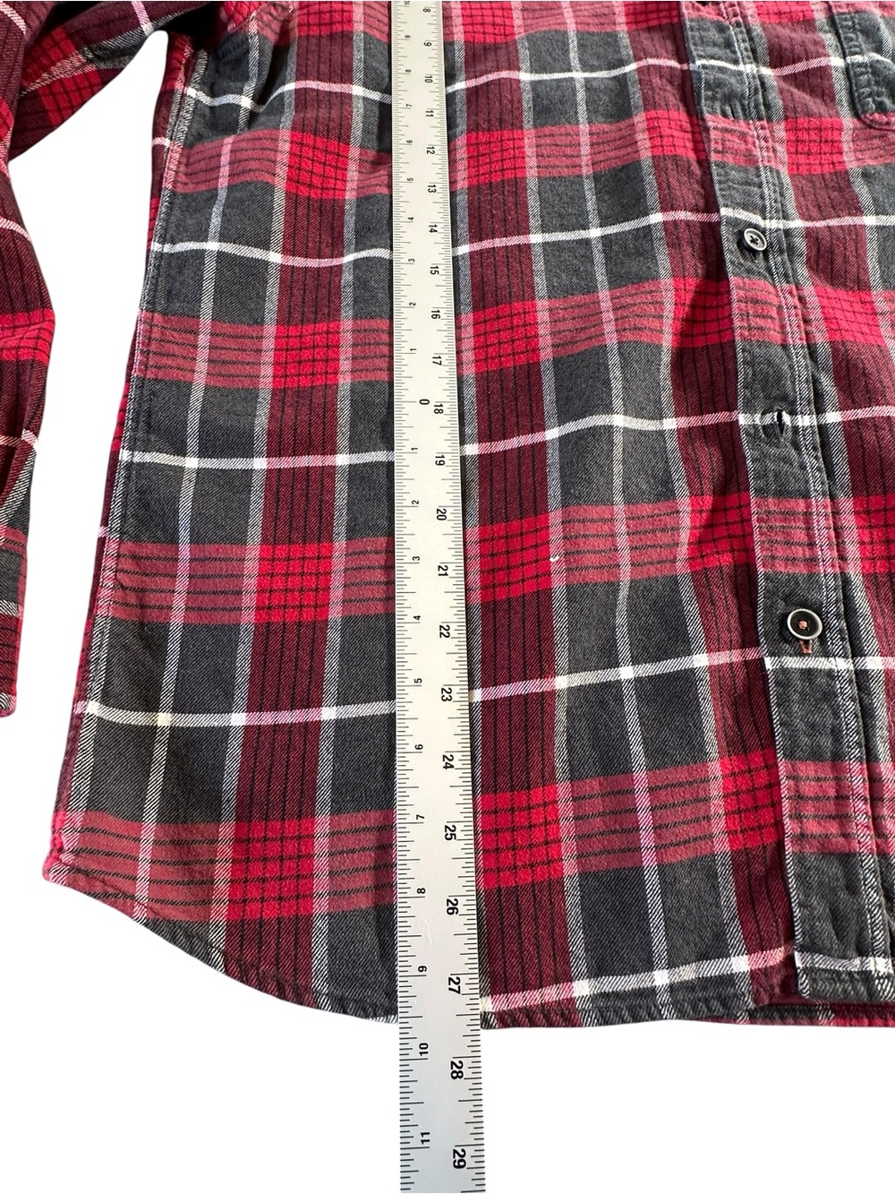 Weatherproof Red and Black Plaid Button-Down Shirt Large - Picture 9 of 13